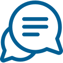 Icono de comunicación e interactividad